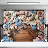 Lofaris Fresh Hydrangea Fancy Photography Headboard Backdrop
